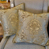Pair Of Custom Pillows With Scalamandre Fabric 21" x 21"