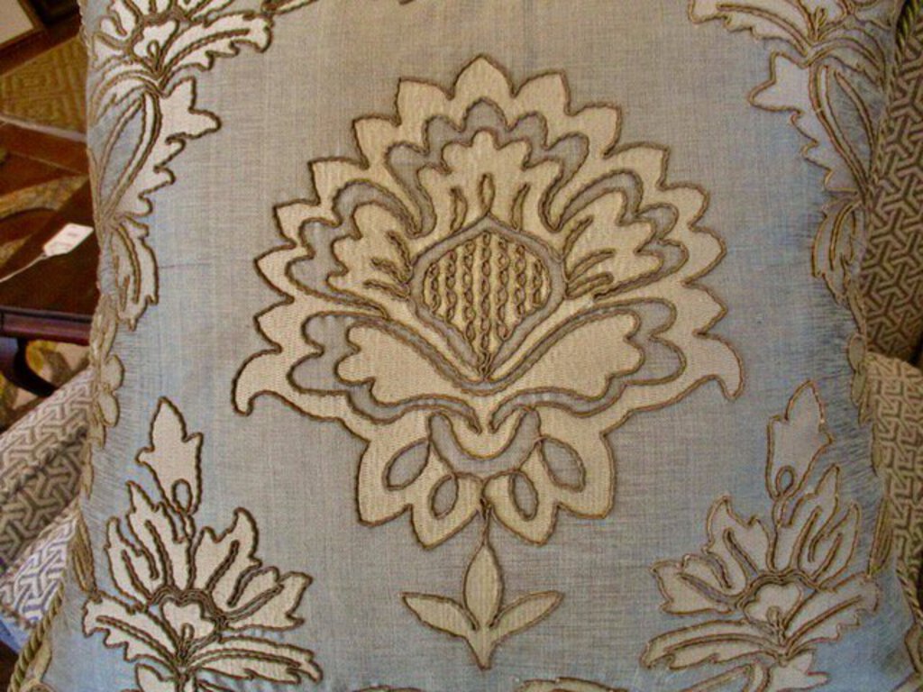 Pair Of Custom Pillows With Scalamandre Fabric 21" x 21"