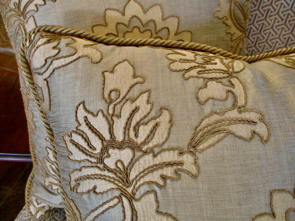 Pair Of Custom Pillows With Scalamandre Fabric 21" x 21"