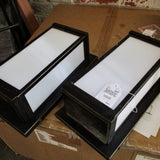 Pair Of Restoration Hardware Bronze Outdoor Sconces 8.5"W x 16.5"D x 6"D