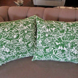 Pair Of New Custom Pillows In Lewis And Sheron "Mitch" Fabric 19" x 19"