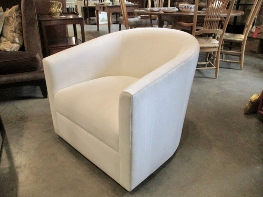 Restoration Hardware Swivel Chair (Tiny Rip On Back Seam) 32"Wide x 26"Deep x 30"Tall