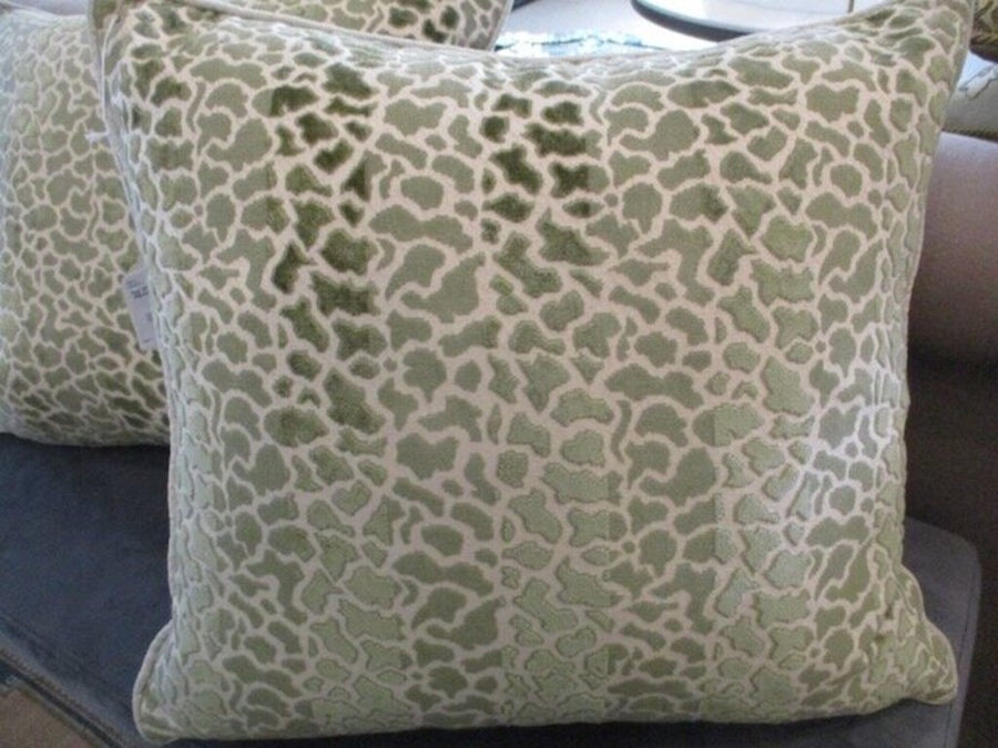 Pair Of Cut Velvet Pillows 22" x 22"