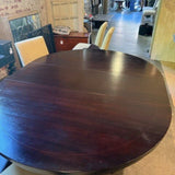 Custom Oval Pedestal Dining Table w/ Removable Leaf 77.75"L x 60"W x 30"T (60"Diam Round)