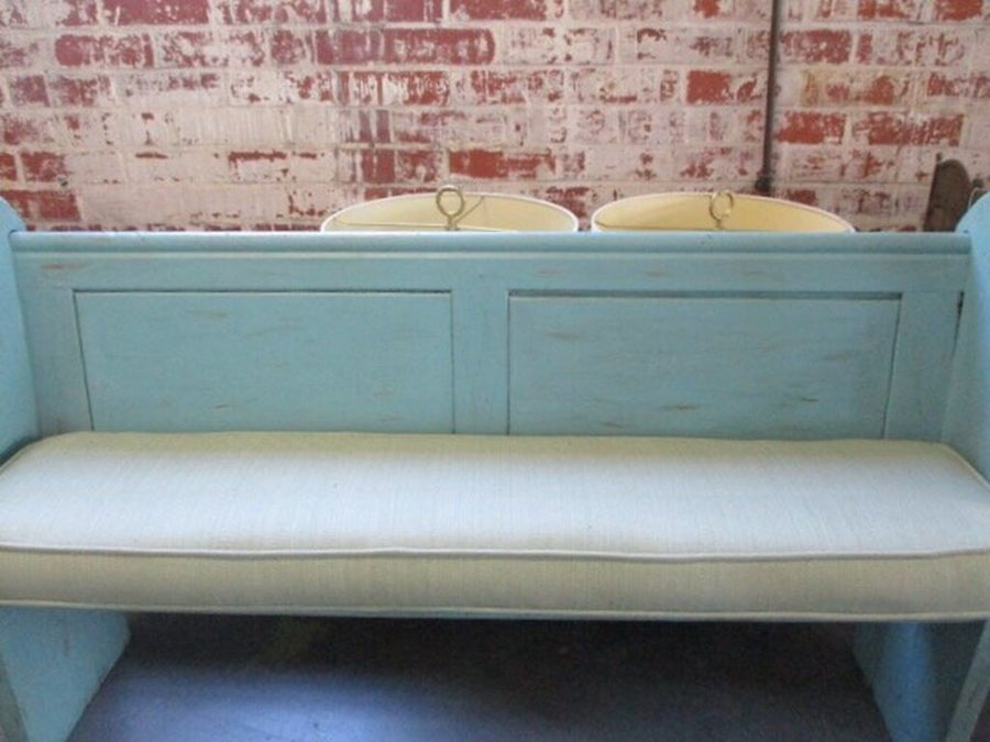 Antique Painted Church Pew 60"L x 17"D x 36"T