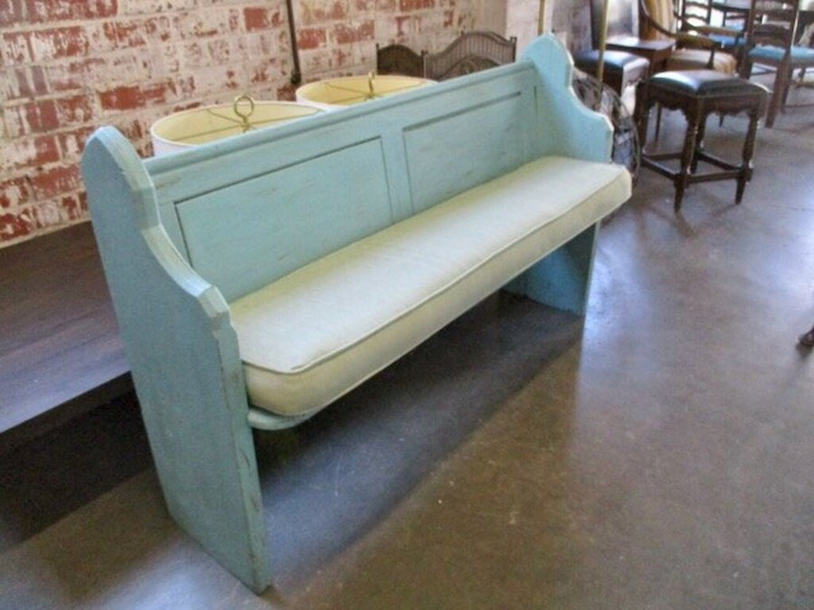 Antique Painted Church Pew 60"L x 17"D x 36"T