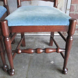 Set of 6 English Ladder Back Dining Chairs