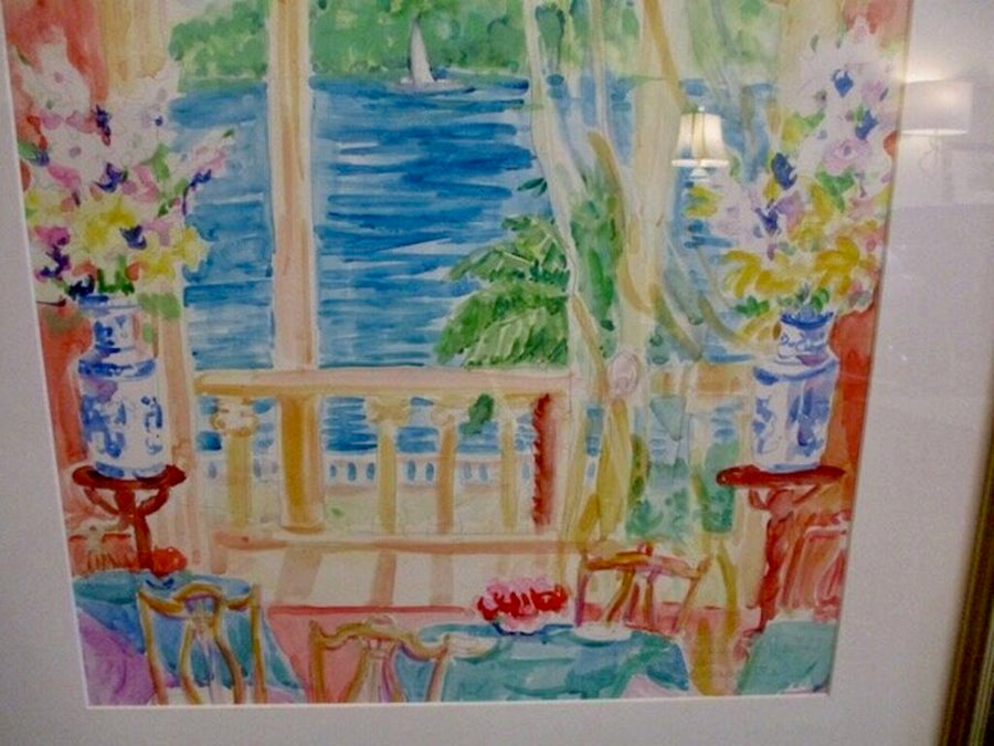 Signed Watercolor By Lowcountry Artist Sandra Baggette 32.5"T x 26"W