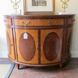 Ethan Allen Regency Demilune Cabinet In Mahogany50"W x 19"D x 35.5"T