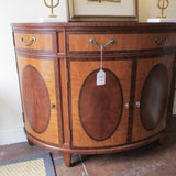 Ethan Allen Regency Demilune Cabinet In Mahogany50"W x 19"D x 35.5"T