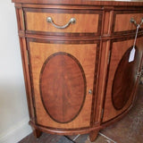 Ethan Allen Regency Demilune Cabinet In Mahogany50"W x 19"D x 35.5"T