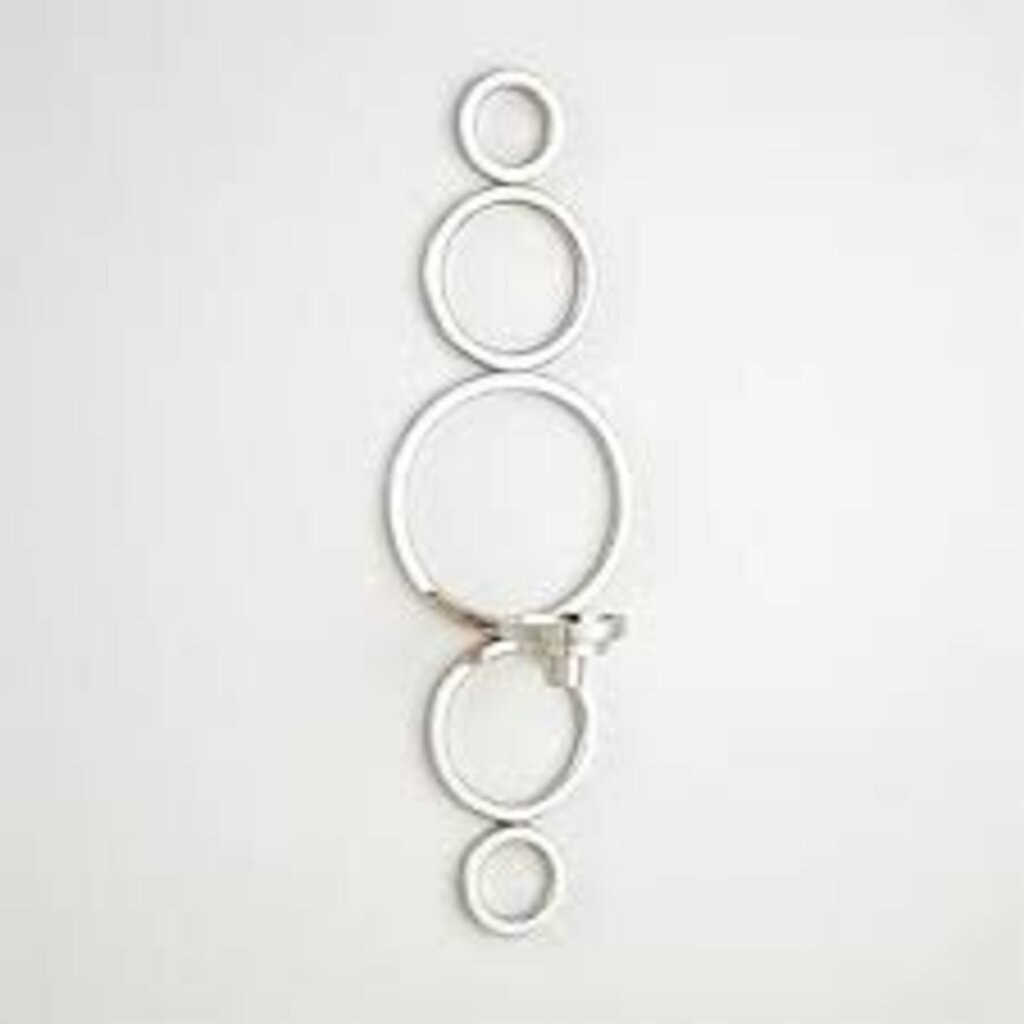 Pair of Global Views Progressive Ring Nickel Candle Sconces 23.5"L x 7.24"W x 6"D