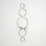 Pair of Global Views Progressive Ring Nickel Candle Sconces 23.5"L x 7.24"W x 6"D
