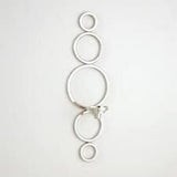 Pair of Global Views Progressive Ring Nickel Candle Sconces 23.5"L x 7.24"W x 6"D