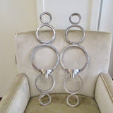 Pair of Global Views Progressive Ring Nickel Candle Sconces 23.5"L x 7.24"W x 6"D
