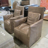 Tom And Sabine For Verellen Leather Slip Covered Chair 28.5"W x 28"D x 40"T
