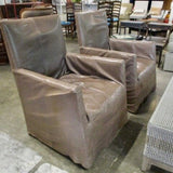Tom And Sabine For Verellen Leather Slip Covered Chair 28.5"W x 28"D x 40"T