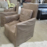 Tom And Sabine For Verellen Leather Slip Covered Chair 28.5"W x 28"D x 40"T
