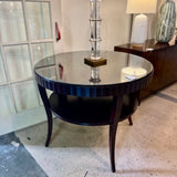 Barbara Barry For Baker Mahogany Two Tier Entry Table 38"Diam x 30.5"T