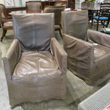 Tom And Sabine For Verellen Leather Slip Covered Chair 28.5"W x 28"D x 40"T