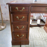 Sligh Furniture Leather Top Desk 46"W x 23"D x 29"T x 24" Seat Height