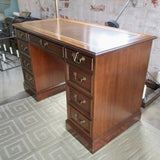 Sligh Furniture Leather Top Desk 46"W x 23"D x 29"T x 24" Seat Height
