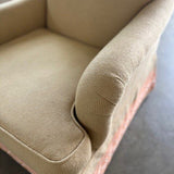 Tan Club Chair w/ Orange Trim 31"W x 34"D x 33"T