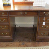 Sligh Furniture Leather Top Desk 46"W x 23"D x 29"T x 24" Seat Height