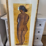 Original Signed Annie Meyer #2 "Tall Standing Nude In Tan" 42"T x 23"W