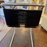 Vintage Chrome And Leather Chair Side Chair 21"W x 18"D Seat x 27"D x 31"T