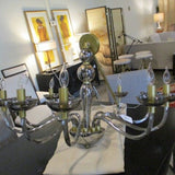 Arteriors Gustavo Brass And Smokey Glass Chandelier 36"Diam x 23.5"T