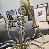 Arteriors Gustavo Brass And Smokey Glass Chandelier 36"Diam x 23.5"T