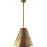 NEW Visual Comfort Large Goodman Pendant In Brass 22.5"T x 24.5"Diam Lower X 7.5"Diam Upper Shade /Length to Ceiling 48"