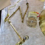NEW Visual Comfort Large Goodman Pendant In Brass 22.5"T x 24.5"Diam Lower X 7.5"Diam Upper Shade /Length to Ceiling 48"