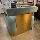 Sunpan Lounge Chair w/ Brass Accents Pair Available 31"W x 27"D x 28"T