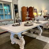 Bliss Studio Italian Lyre Dining Table 85"L x 42"W x 30"T