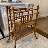 Antique English Bamboo Newspaper Rack 20"W x 11"D x 30"T