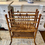Antique English Bamboo Newspaper Rack 20"W x 11"D x 30"T