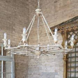 New From Box Park Hill French Follie Iron Chandelier 40"Diamx 29.5