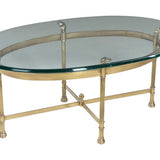 Maitland Smith Classic Brass And Glass Cocktail Table 35.5"W x 24"X 15"T