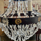 Antique Crystal Chandelier 19"Diam x 27"T Fixture