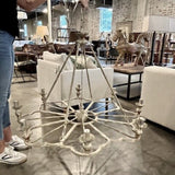 New From Box Park Hill French Follie Iron Chandelier 40"Diamx 29.5