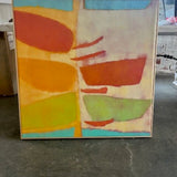 Multi Color Abstract Painting from Shadow Catchers Framed/ Signed/Numbered 37" x 37"