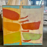 Multi Color Abstract Painting from Shadow Catchers Framed/ Signed/Numbered 37" x 37"