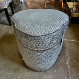 Small Ottoman With Nailhead Trim 21" x 22" x 19"T