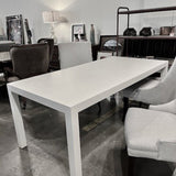 White Parsons Style Dining Table 72"L x 36"W x 29"T
