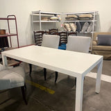 White Parsons Style Dining Table 72"L x 36"W x 29"T