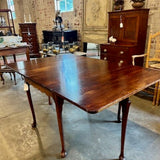 Antique Mahogany Drop Leaf Dining Table OPEN 69"L x 42"W x30.5"T. CLOSED 31"W x 42"