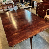 Antique Mahogany Drop Leaf Dining Table OPEN 69"L x 42"W x30.5"T. CLOSED 31"W x 42"