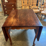 Antique Mahogany Drop Leaf Dining Table OPEN 69"L x 42"W x30.5"T. CLOSED 31"W x 42"